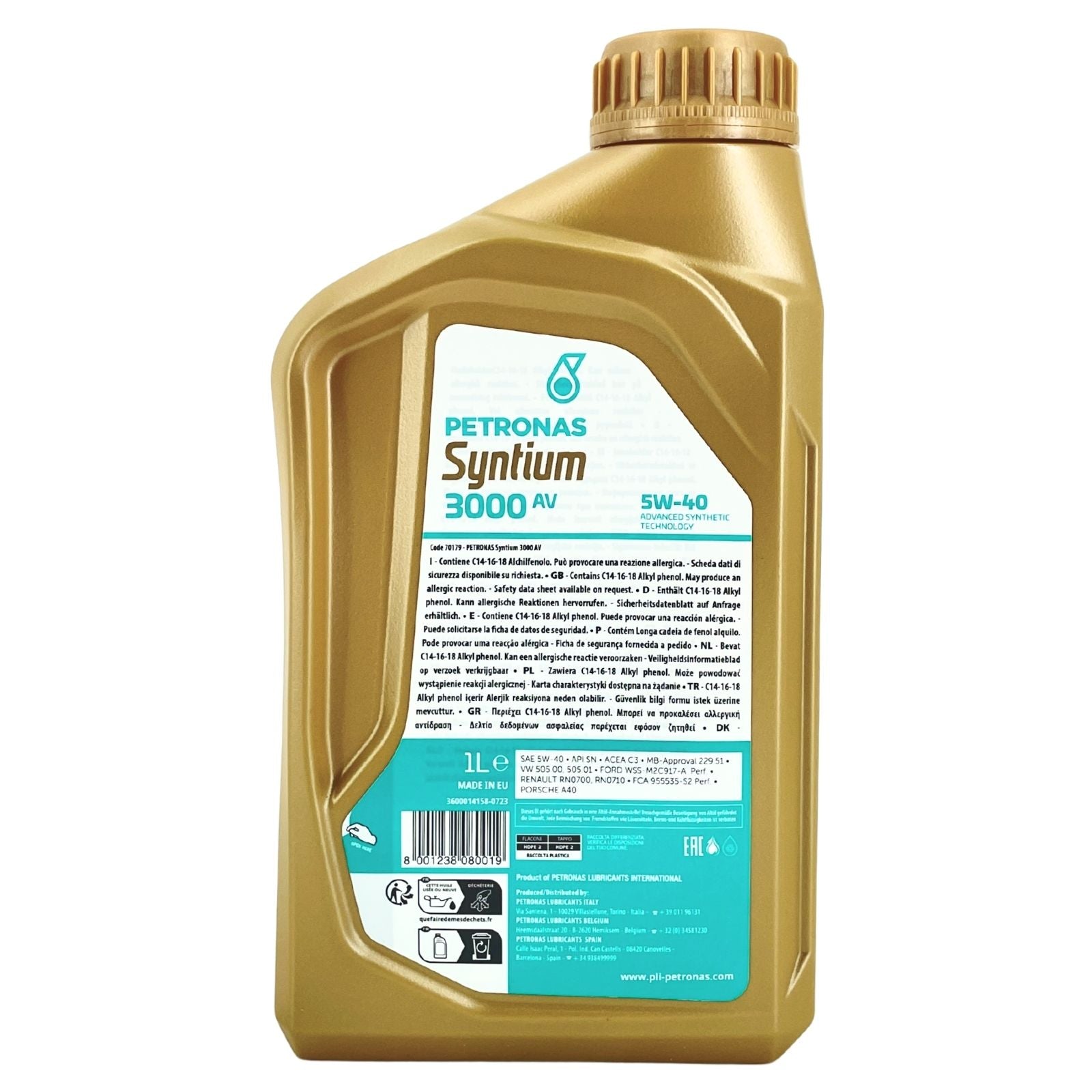 70179E18EU-petronas-syntium-3000-av-5w-40-1l-back