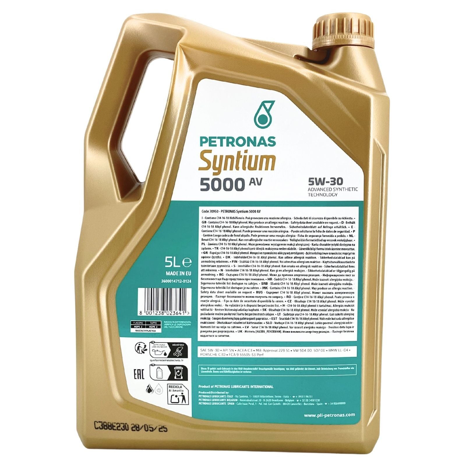 70950M12EU-petronas-syntium-5000-av-5w-30-5l-back