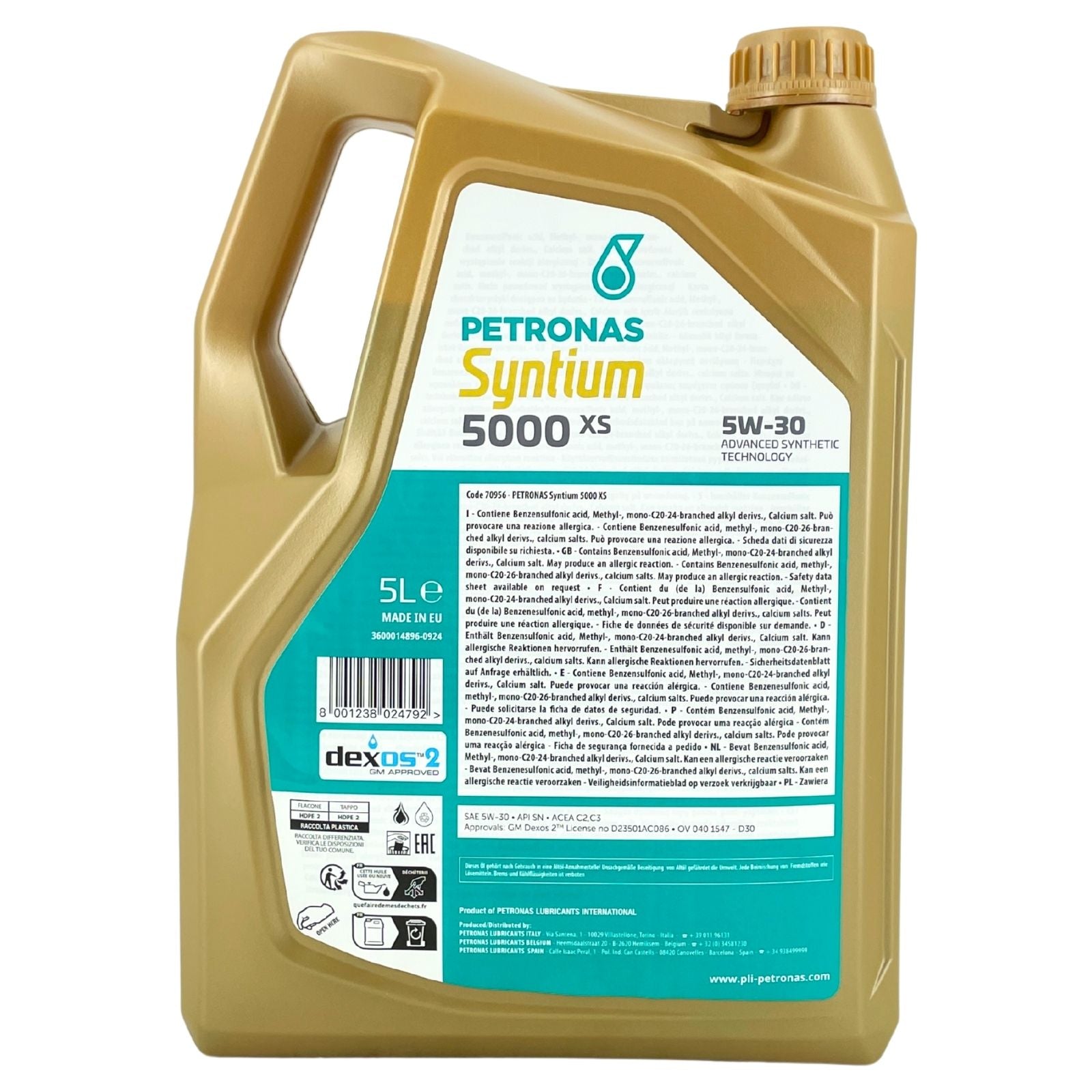 70956M12EU-petronas-syntium-5000-xs-5w-30-5l-back