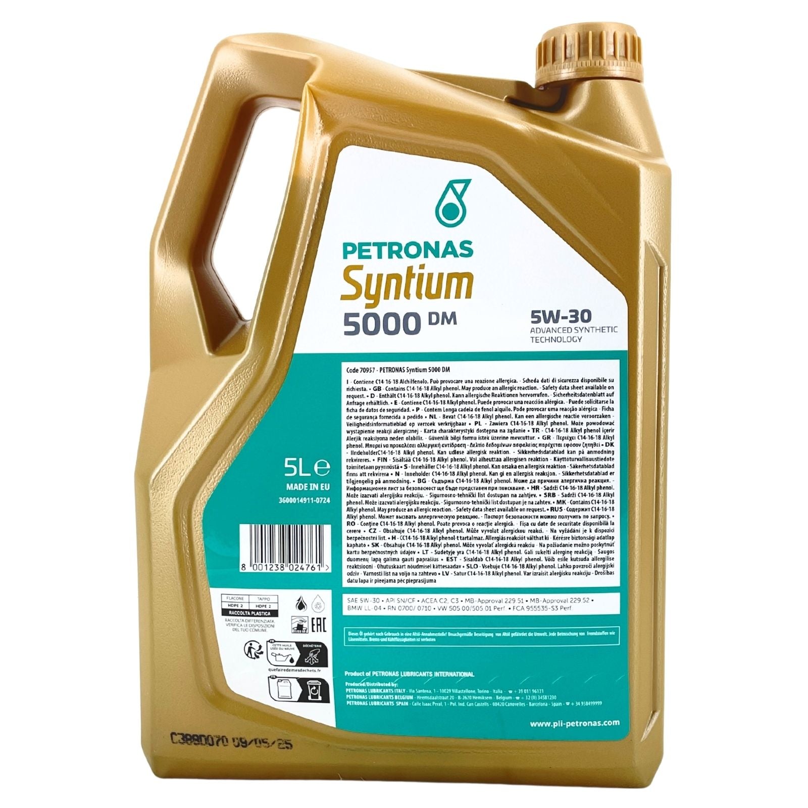 70957M12EU-petronas-syntium-5000-dm-5w-30-5l-back