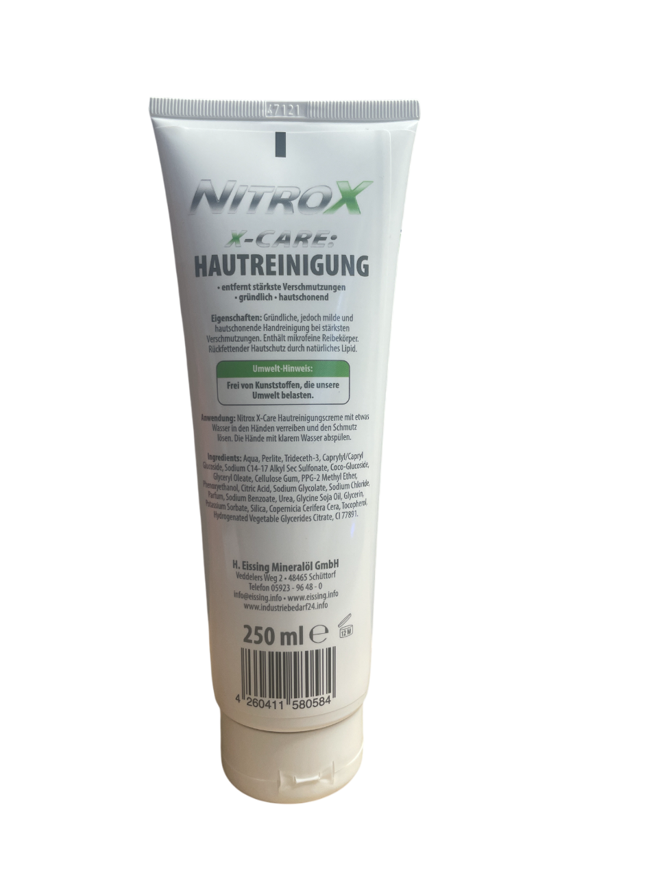 NitroX X-Care Hautreinigung Tube 250ml hinten