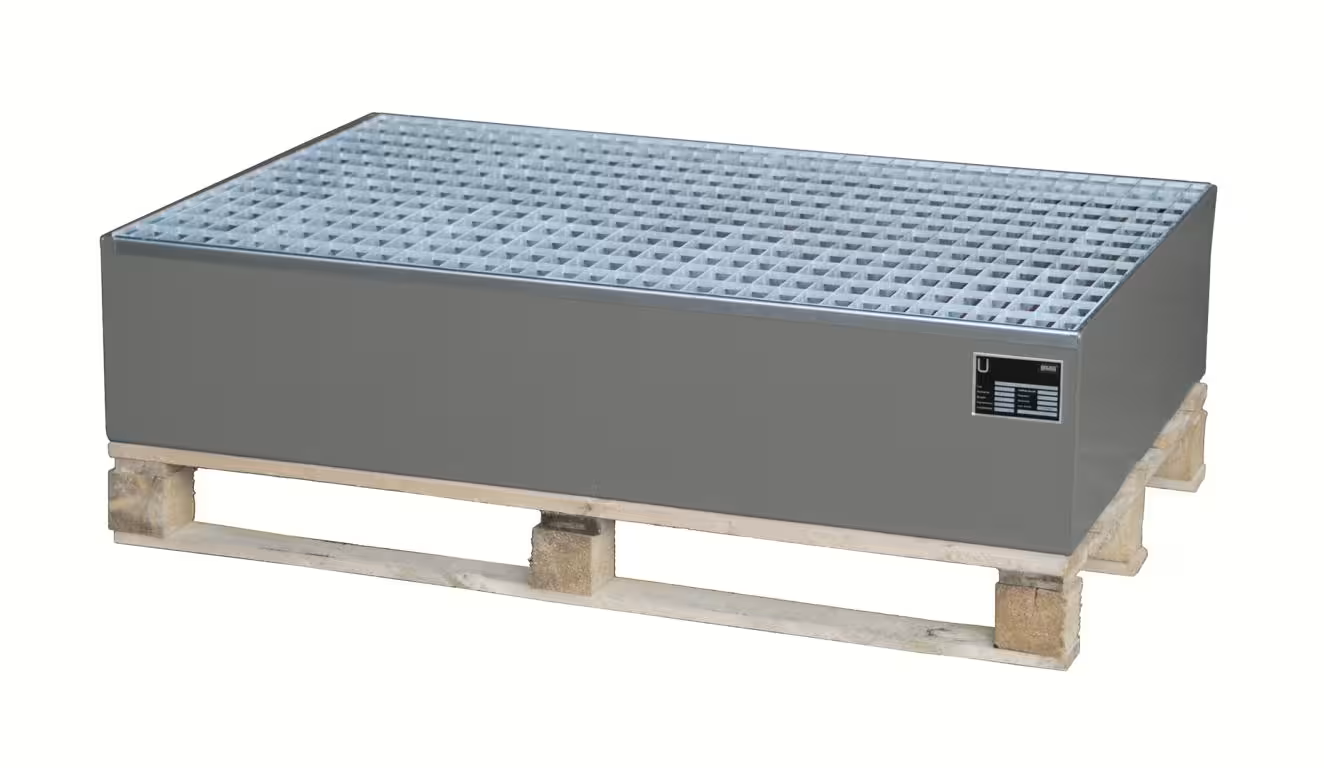 Bauer Südlohn Auffangwanne 2010, lackiert, Mausgrau