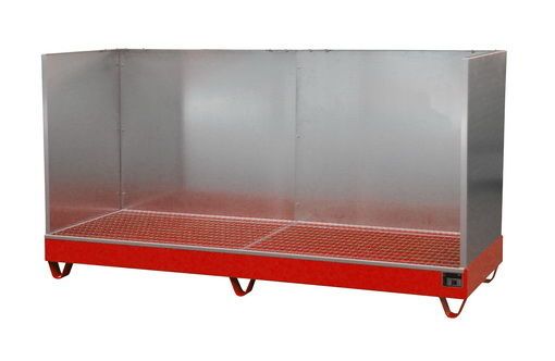 Bauer Südlohn Auffangwanne 2042/SW, lackiert, Feuerrot