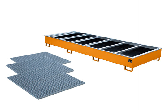 BAUER SÜDLOHN Regalwanne mit PE-Einsatz RW-GR 3600-3 PE, lackiert, Gelborange-B