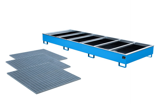 BAUER SÜDLOHN Regalwanne mit PE-Einsatz RW-GR 3600-3 PE, lackiert, Lichtblau-B