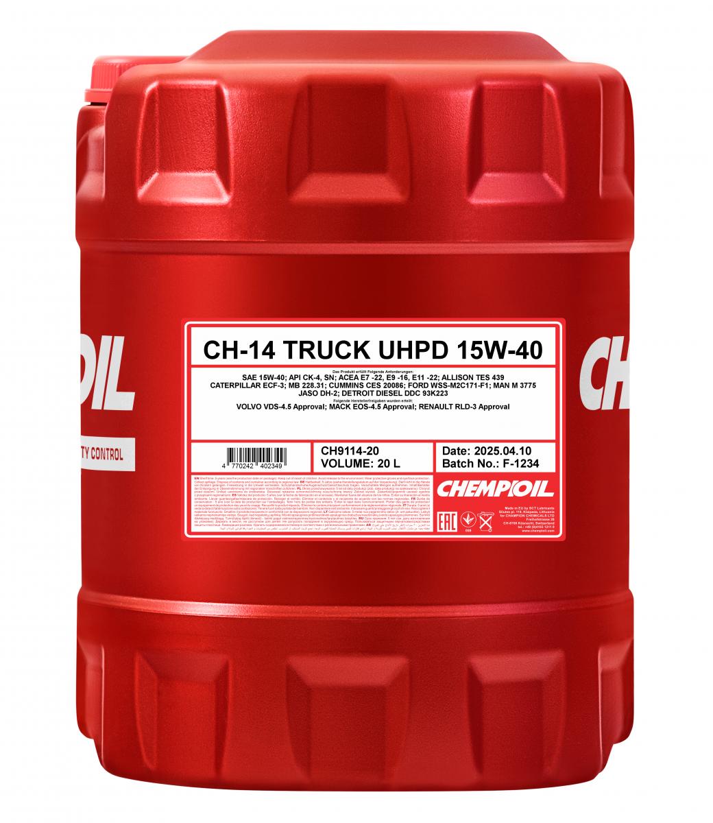 chempioil-14-truck-uhpd-15w-40-20l-front