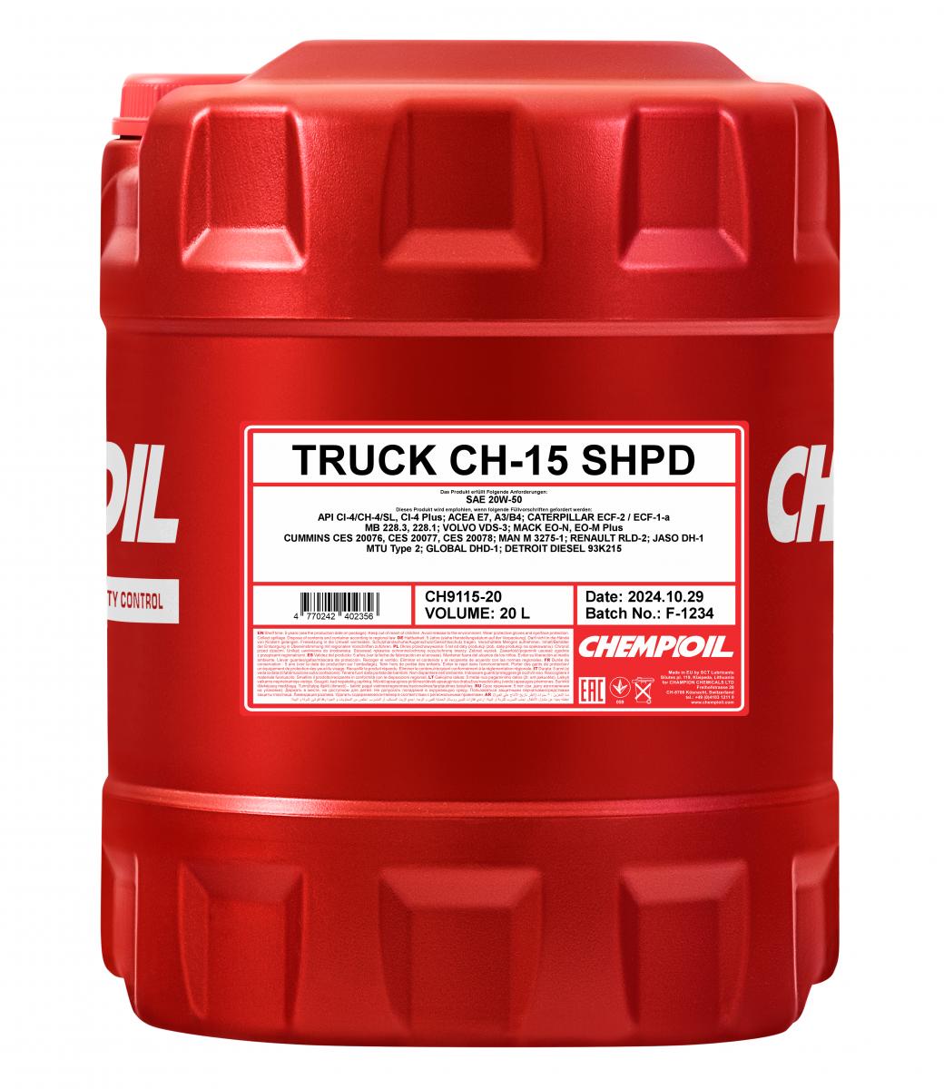 chempioil-15-truck-shpd-20w-50-20l-front