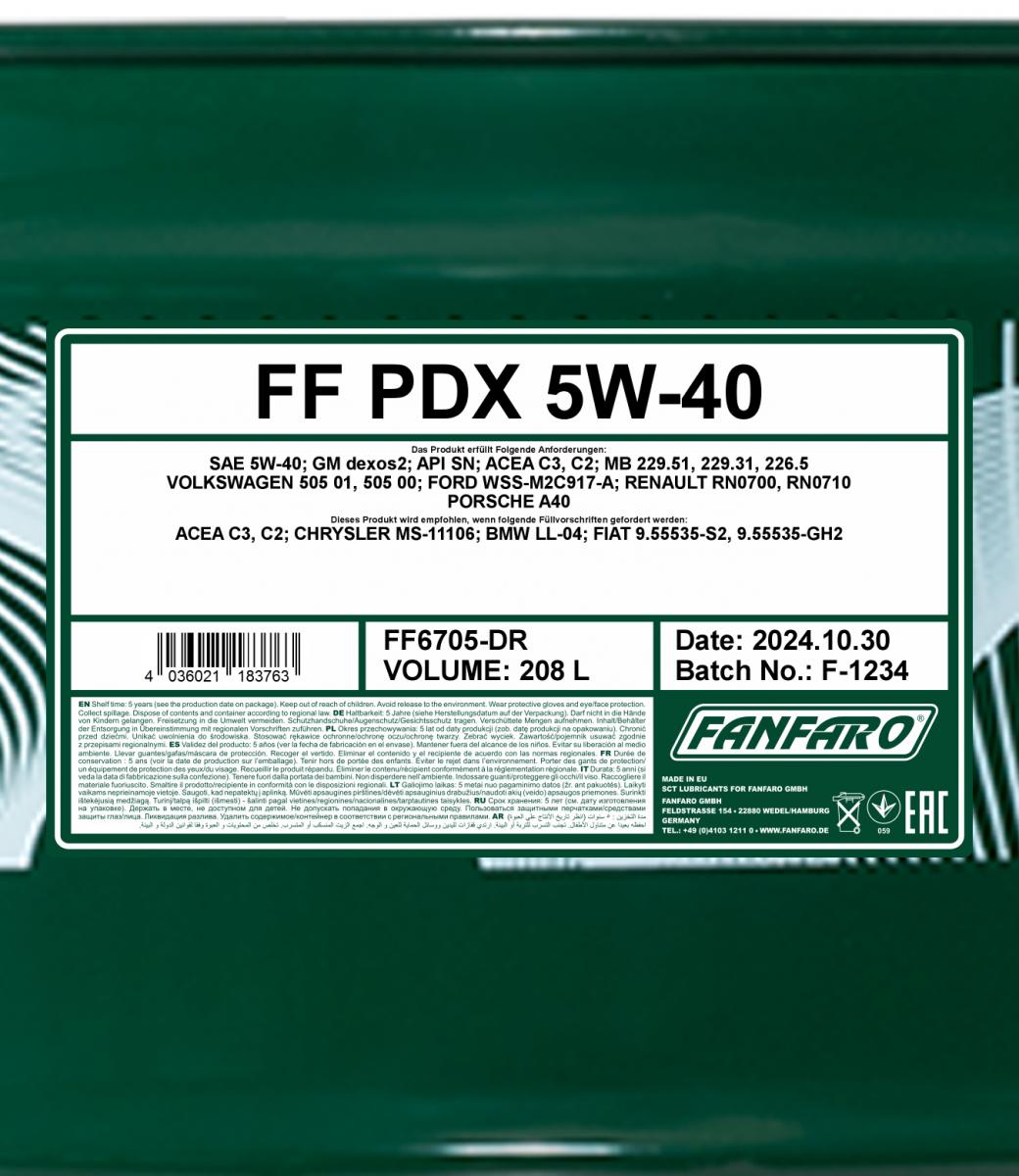 fanfaro-pdx-5w-40-208l-spec