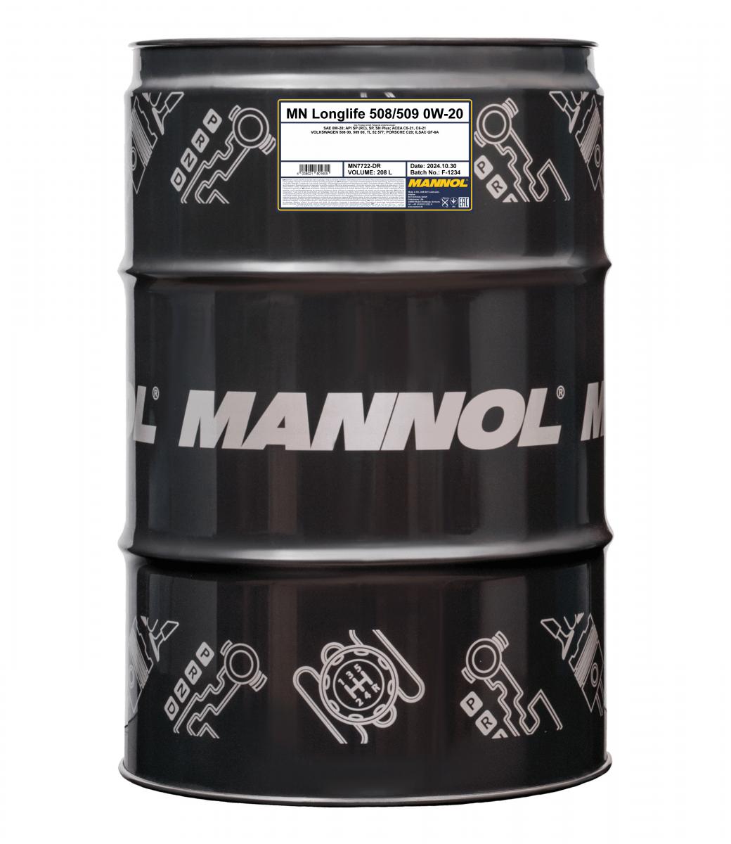 mannol-longlife-508/509-0w-20-208l-front