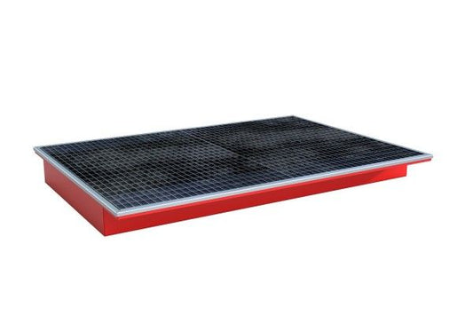 BAUER SÜDLOHN Einhängewanne mit PE-Einsatz EHW 1800 PE, lackiert, Feuerrot-A