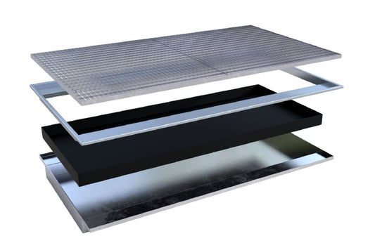 BAUER SÜDLOHN Einhängewanne mit PE-Einsatz EHW 2200 PE, feuerverzinkt-B