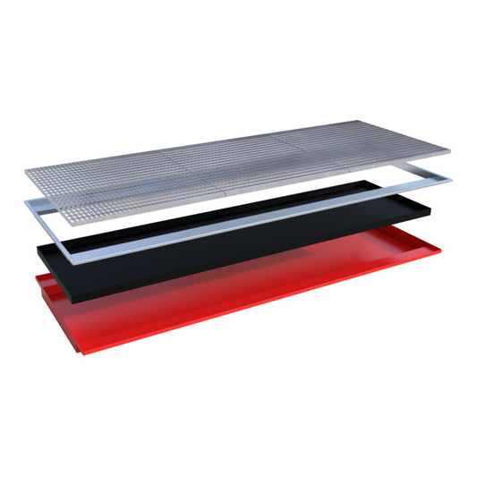 BAUER SÜDLOHN Einhängewanne mit PE-Einsatz EHW 3300 PE, lackiert, Feuerrot-B