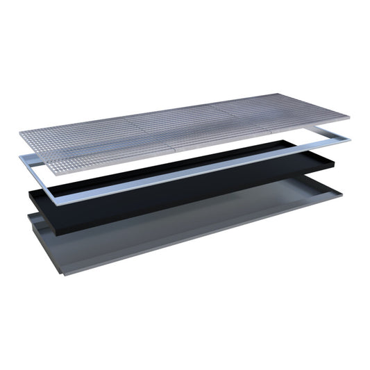 BAUER SÜDLOHN Einhängewanne mit PE-Einsatz EHW 3300 PE, lackiert, Mausgrau-B