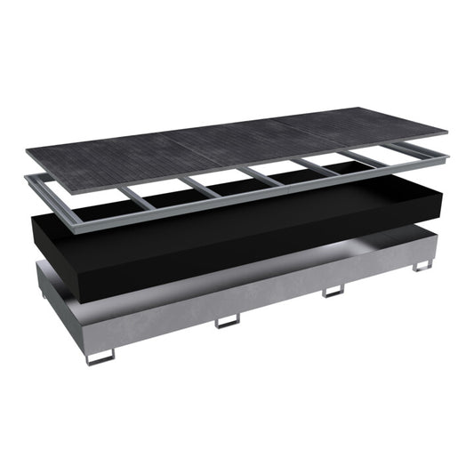 BAUER SÜDLOHN Regalwanne mit PE-Einsatz RW-GR 3600-3 PE, feuerverzinkt-B