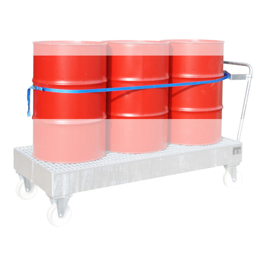 Bauer Fasshalterung mit Spanngurt fuer 3 x 200 Liter Faesser