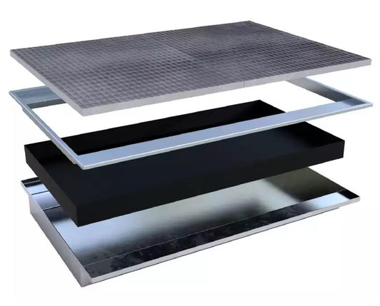 BAUER SÜDLOHN Einhängewanne mit PE-Einsatz EHW 2700 PE, lackiert, Mausgrau