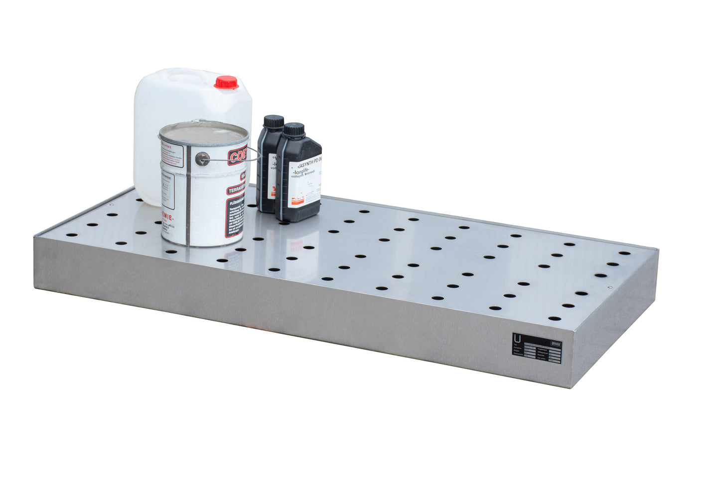 BAUER SÜDLOHN Kleingebindewanne für Paletten KGW-P 3/M V4A, Edelstahl 1.4571-C