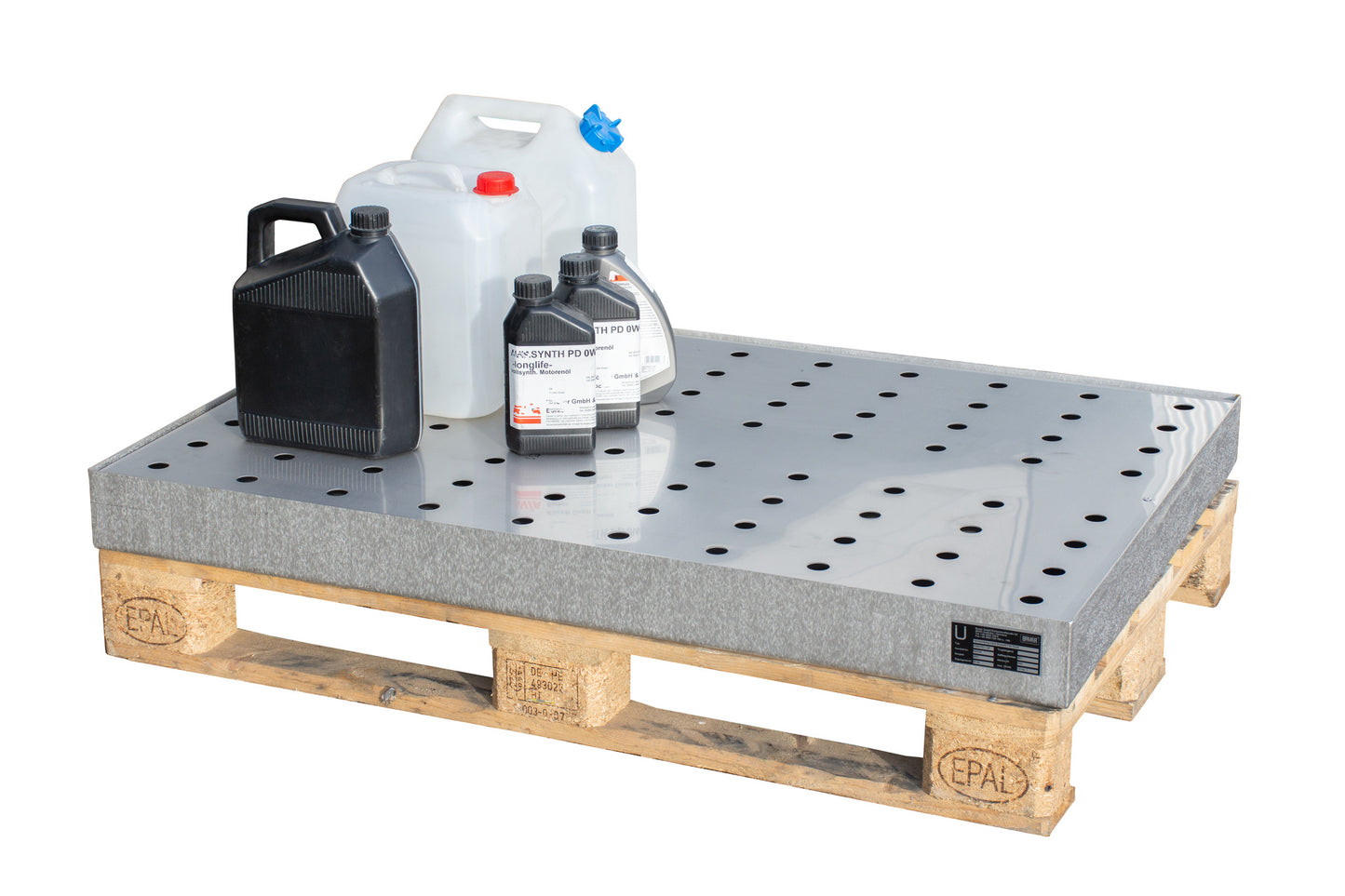 BAUER SÜDLOHN Kleingebindewanne für Paletten KGW-P 3/M V4A, Edelstahl 1.4571-D