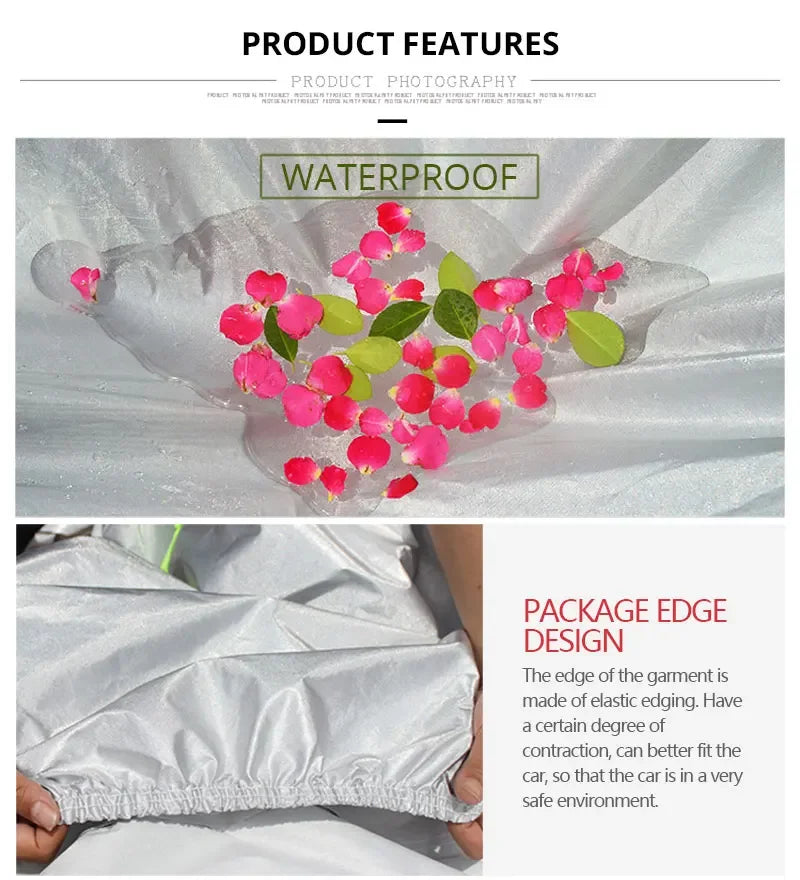 Full Car Cover Indoor Outdoor Car Protective Cover Sun Shade Dustproof Anti UV Protection Cover Universal for Sedan SUV