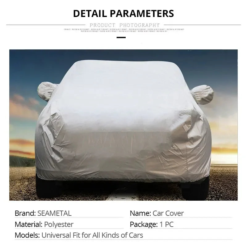 Full Car Cover Indoor Outdoor Car Protective Cover Sun Shade Dustproof Anti UV Protection Cover Universal for Sedan SUV