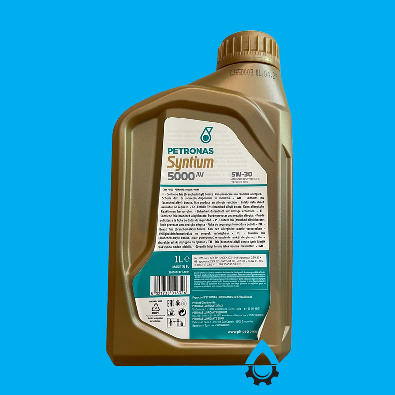Petronas Syntium 5000 AV 5W30 hinten