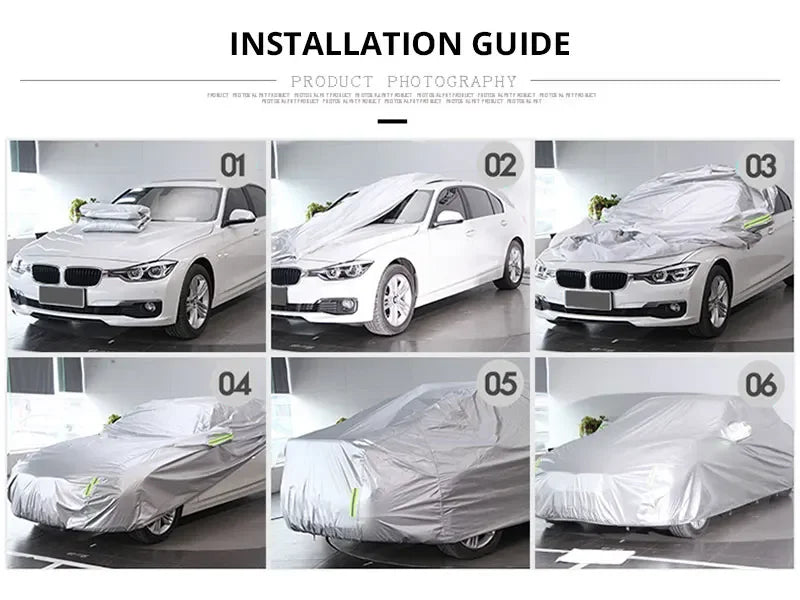 Full Car Cover Indoor Outdoor Car Protective Cover Sun Shade Dustproof Anti UV Protection Cover Universal for Sedan SUV