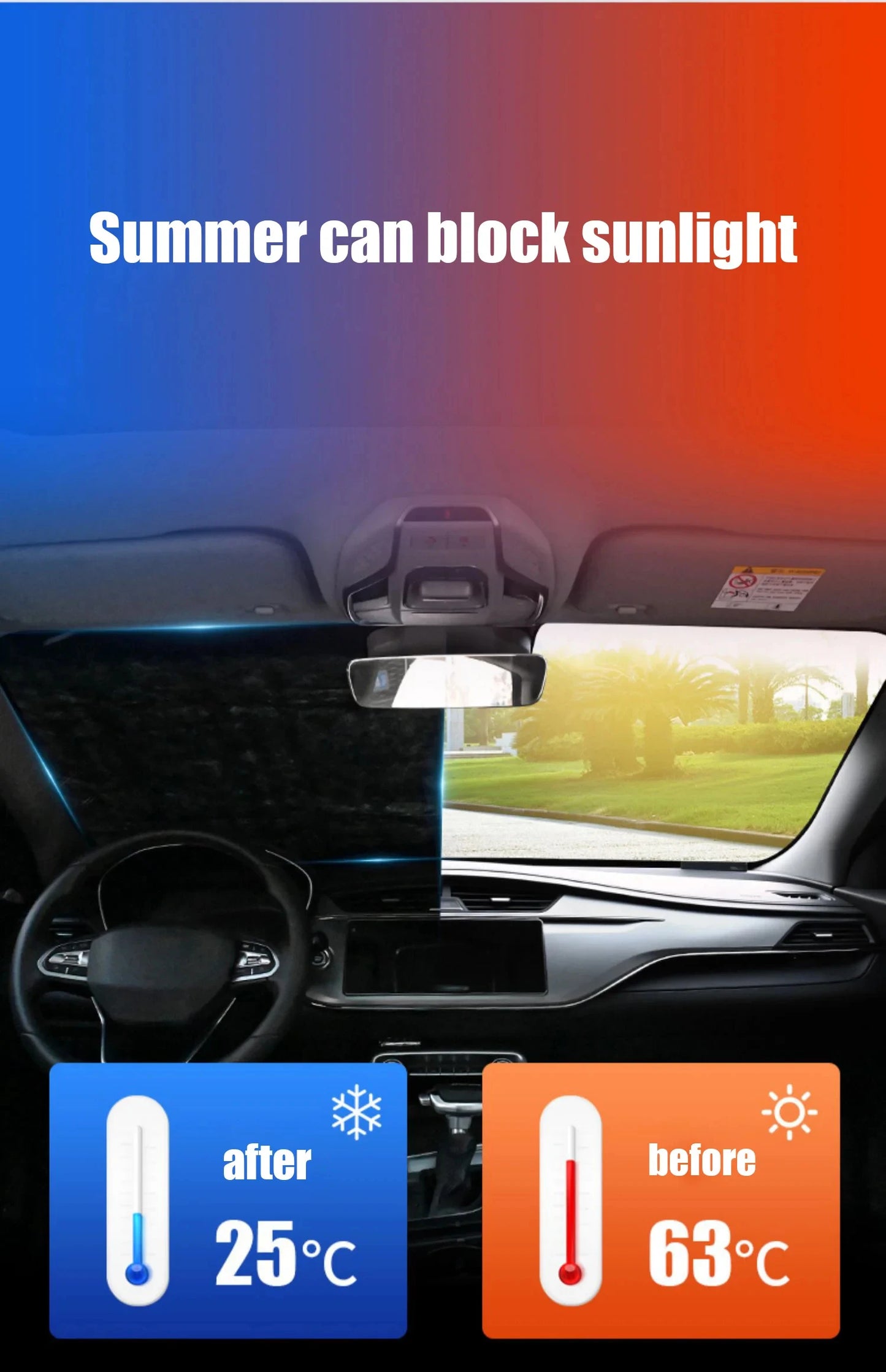 Car Front Window Cover Auto Sun Cover Car Windshield Shade Dust Protector Anti Snow Frost Ice Shield Car Windscreen Cover