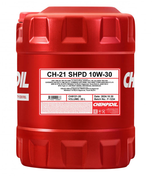 chempioil-21-truck-shpd-10w-30-20l-front