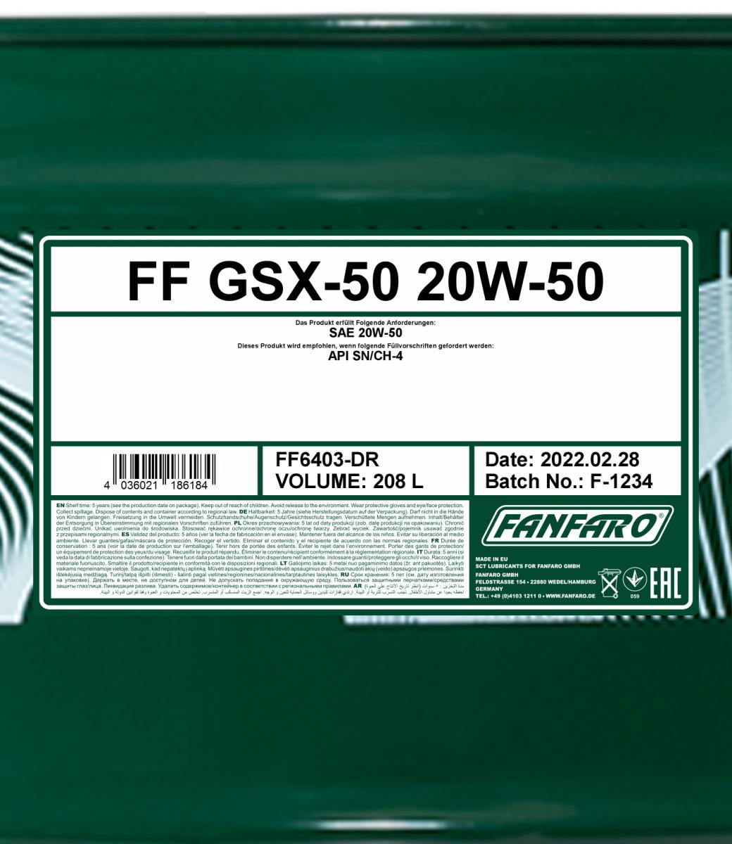 fanfaro-gsx-50-20w-50-208l-spec