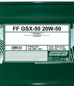 fanfaro-gsx-50-20w-50-208l-spec