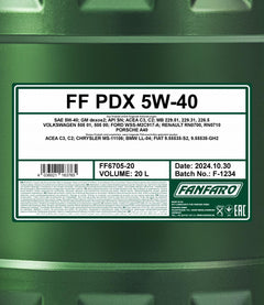 fanfaro-pdx-5w-40-20l-spec