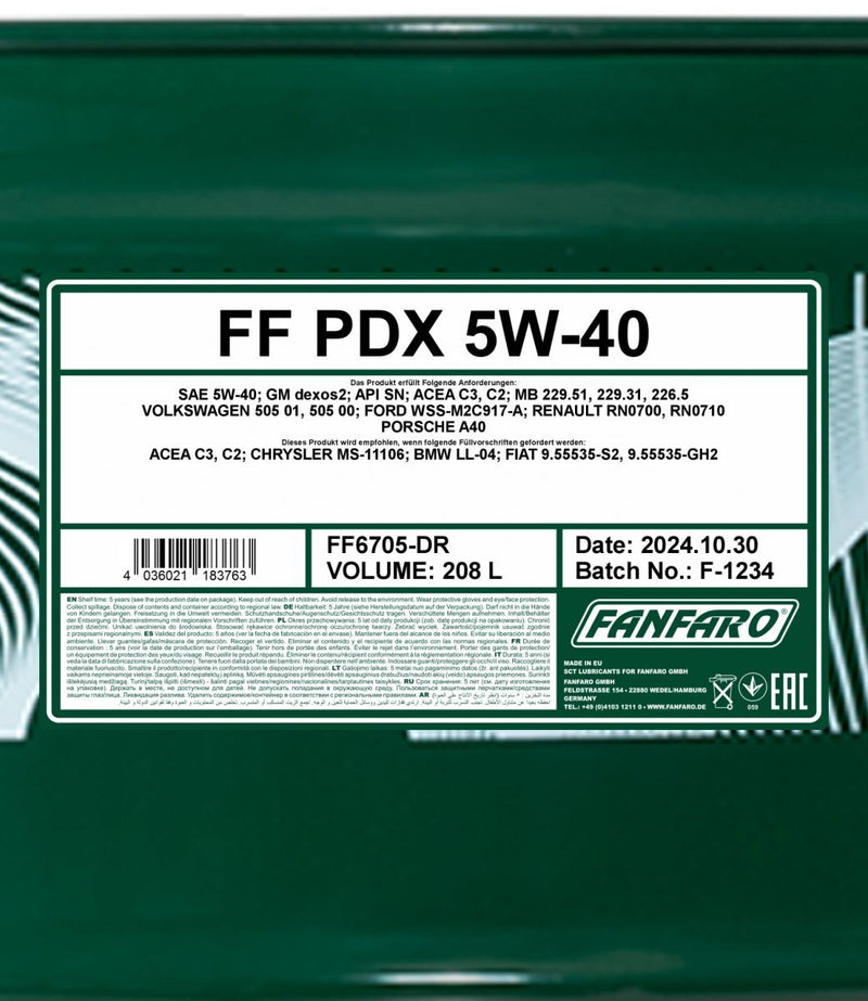 fanfaro-pdx-5w-40-208l-spec