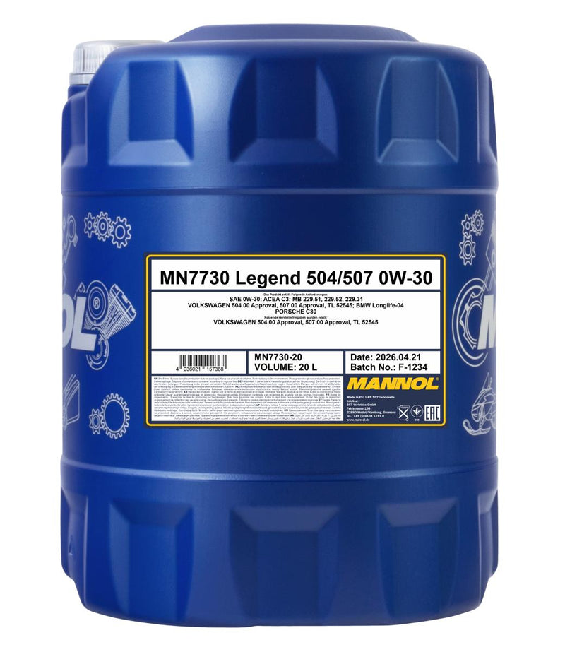 MANNOL 7730 Legend 504/507 0W-30-20l-front