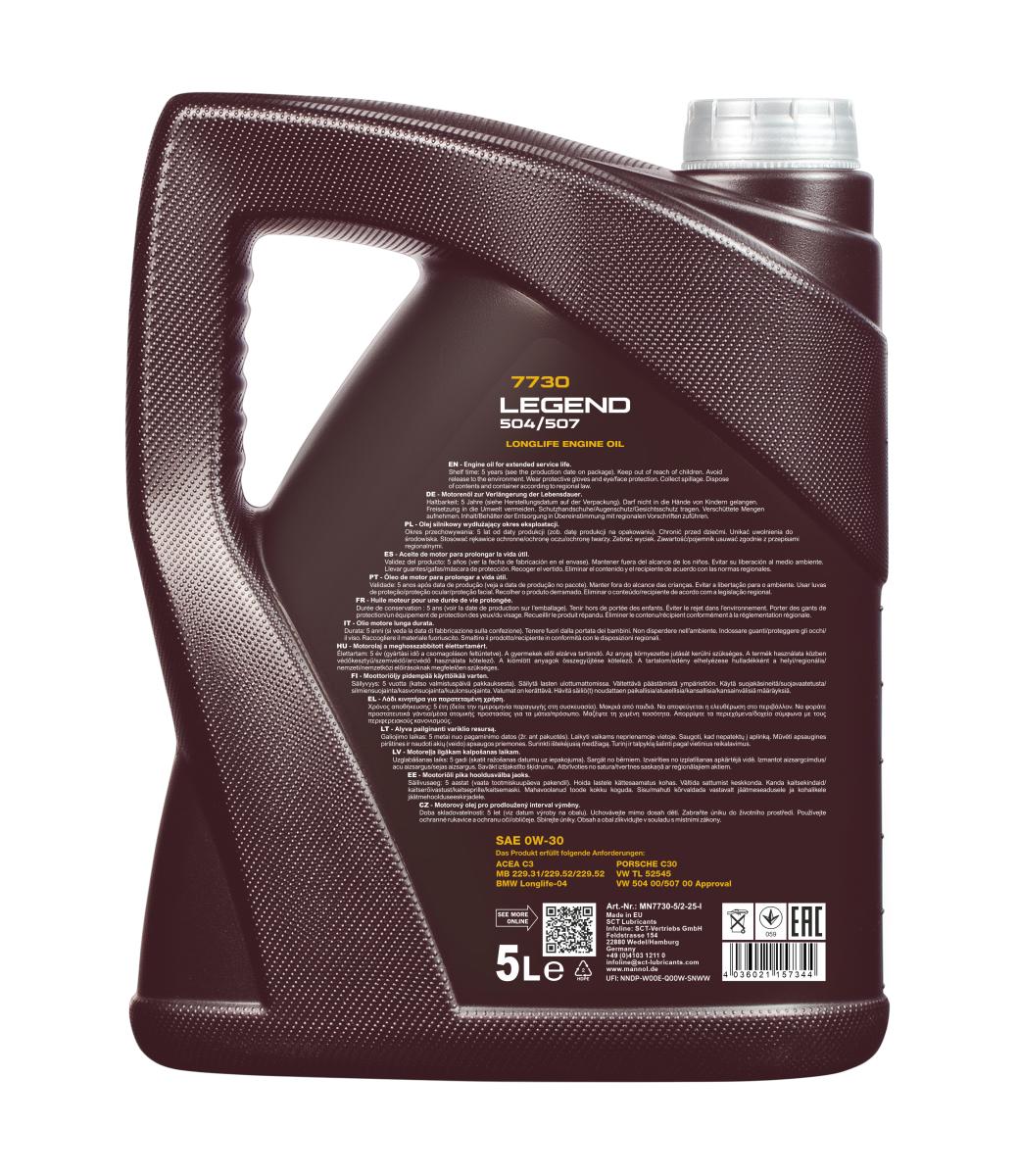 MANNOL 7730 Legend 504/507 0W-30-5l-back