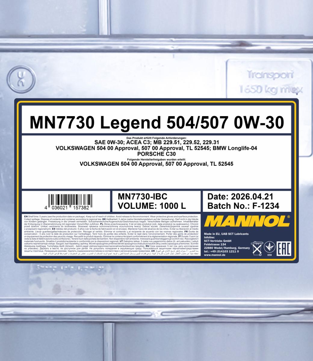 MANNOL 7730 Legend 504/507 0W-30-ibc-detail